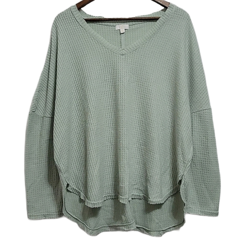 Charming Charlie Vneck High-Low Long Sleev…